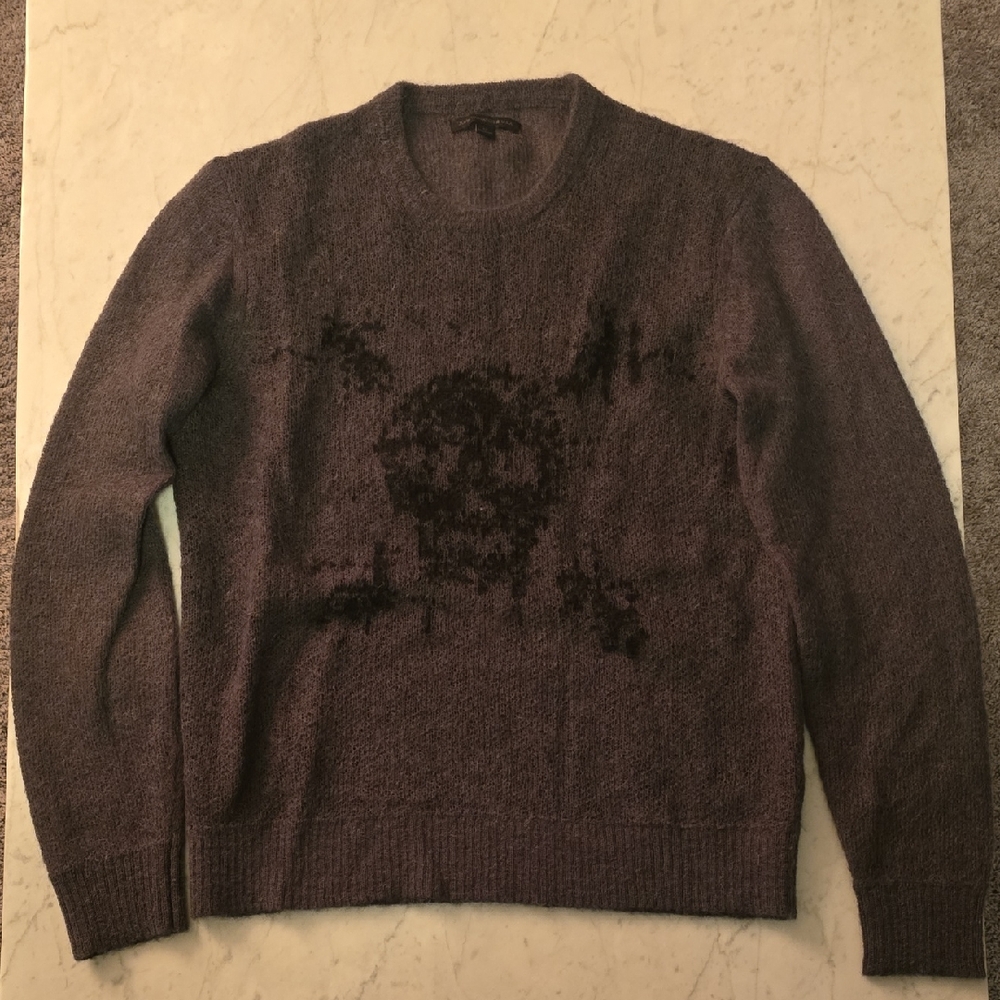 John Varvatos Grey Crewneck Sweater